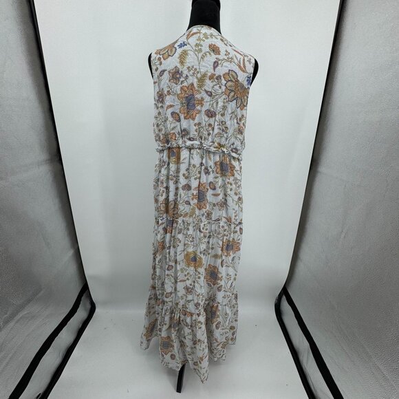 Rachel Zoe Babydoll Maxi‎ Dress M Cotton Empire Waist V Neck Cottagecore Boho - Picture 6 of 6